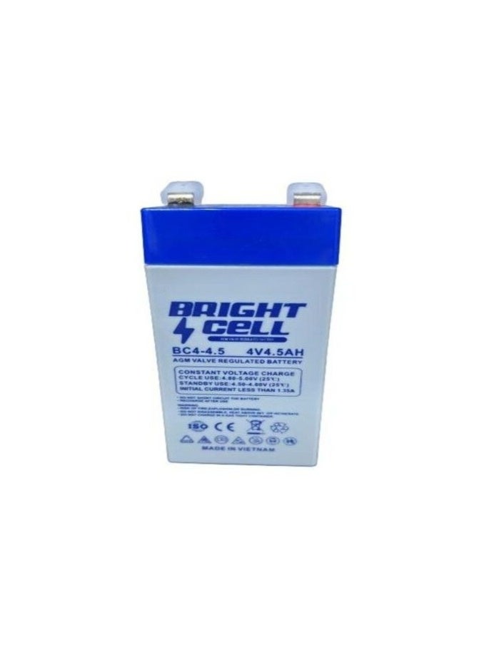Bright Cell BC4-4.5 4V 4.5Ah SLA (Sealed Lead‑Acid) Rechargeable Battery